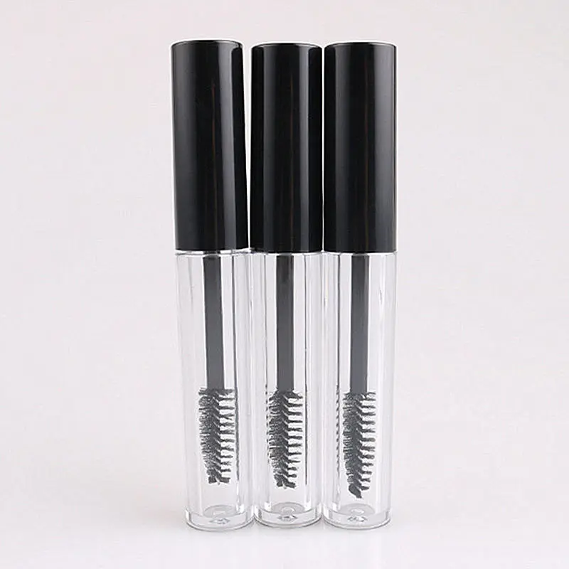 

50pcs/Lot New 3ml Empty Mascara Tube Eyelash Cream Vials Liquid Bottle Sample Cosmetic Container with Leak proof Inner Black Cap