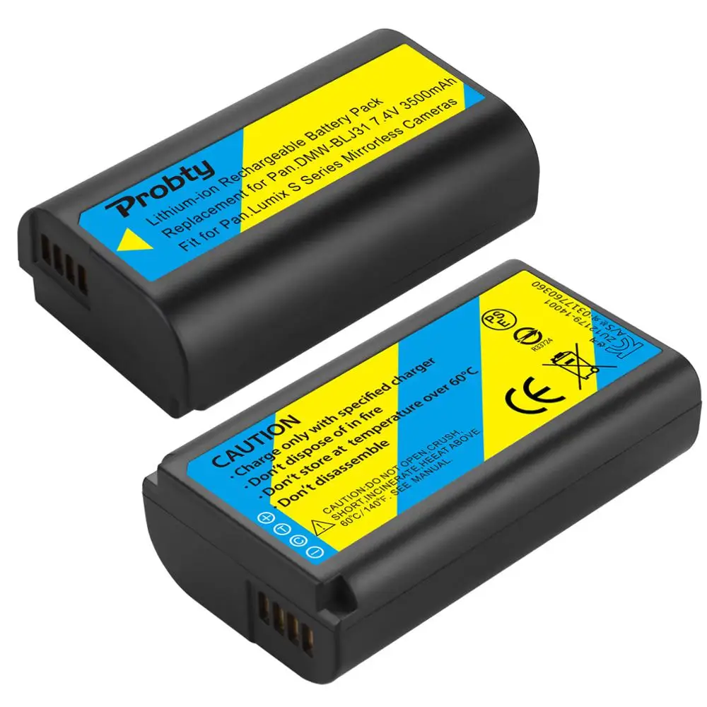 بطارية 3500 مللي أمبير DMW-BLJ31 DMW BLJ31 + شاحن USB مزدوج LCD لباناسونيك LUMIX S1، S1R، S1H، LUMIX S Series بدون مرآة