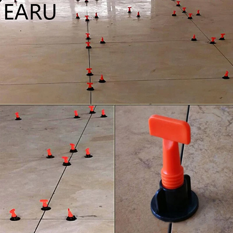 50pcs Tile Leveling System Tile Spacers For Flooring Wall Tile Carrelage Tile Leveling System Leveler Locator Spacers DIY Tools