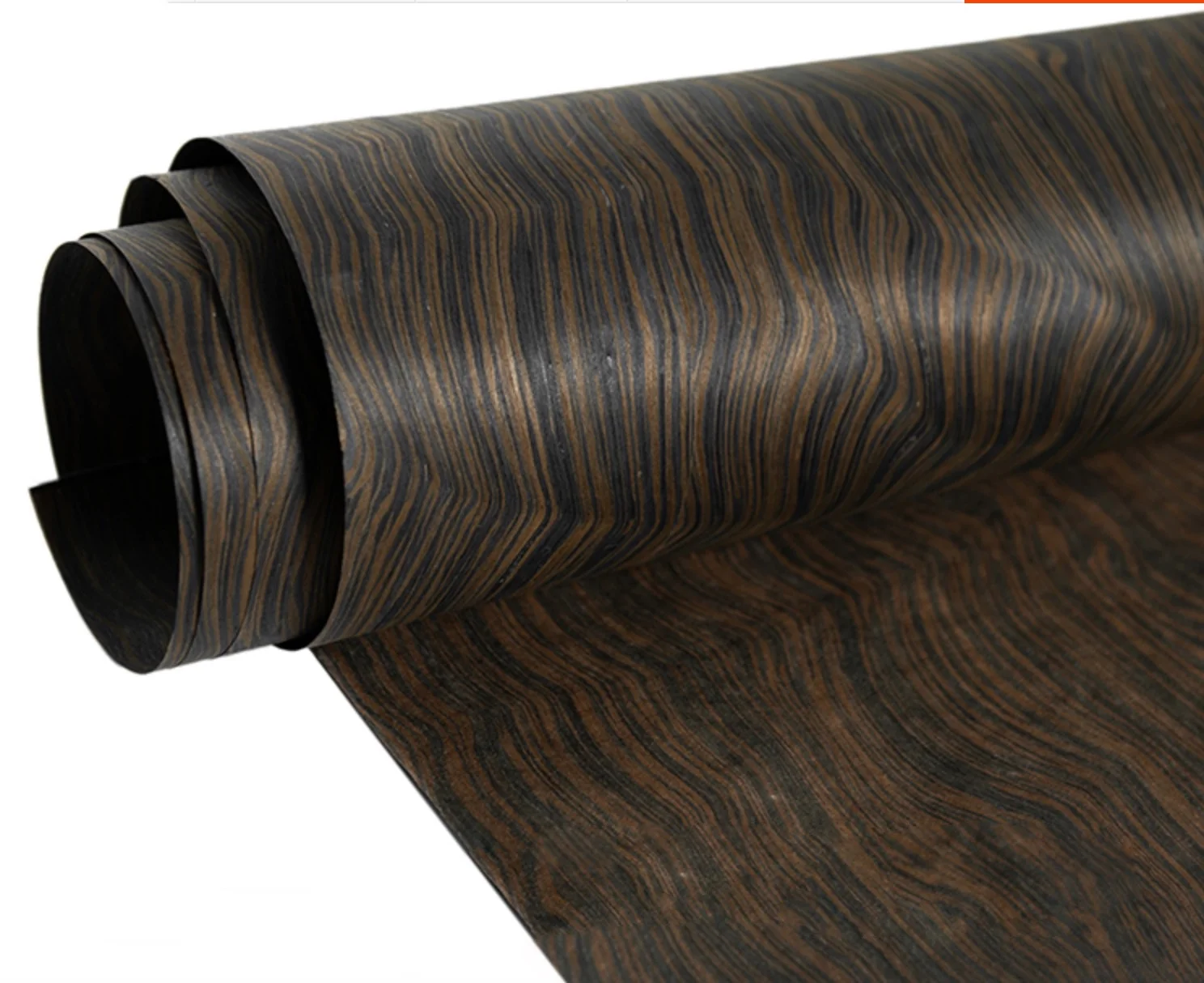 L:2.5Meters Width:60cm  Thickness:0.2mm Technology Ebony Root Bark Wood Veneer (back non woven fabric)