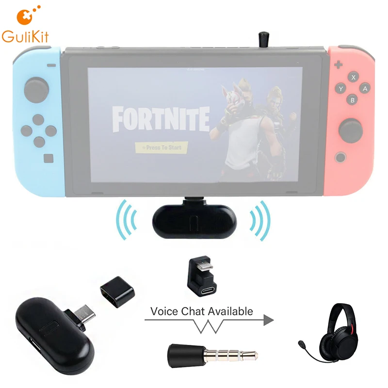 GuliKit Route+ Pro Wireless Buletooth Audio USB Receiver Transmitter with 3.5mm microphone for Nintendo Switch