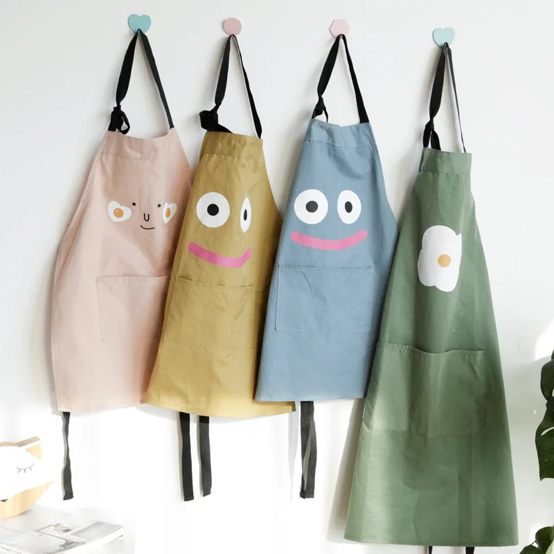 Oil-proof Sewage Household Daily Parent-child Apron Pure Polyester Cotton Cloth Household Children's Overalls Cute Mother-child