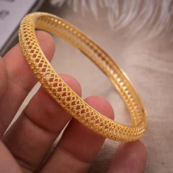 1Pcs/lot Gold Color Copper Bracelet Bangle For Women Bracelets For Man Ethiopia Africa India Dubai Bracelet Jewerly Gift