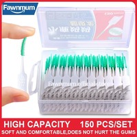 Fawnmum 150Pcs Orthodontics Braces Interdental Silicone Brush Clean Teeth Toothbrush Dental Cleaning Oral Hygiene Care Tool