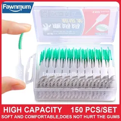 Fawnmum 150Pcs/Set Orthodontics Braces Interdental Brush Clean Between Teeth Toothbrush Dental Cleaning Oral Hygiene Care Tool