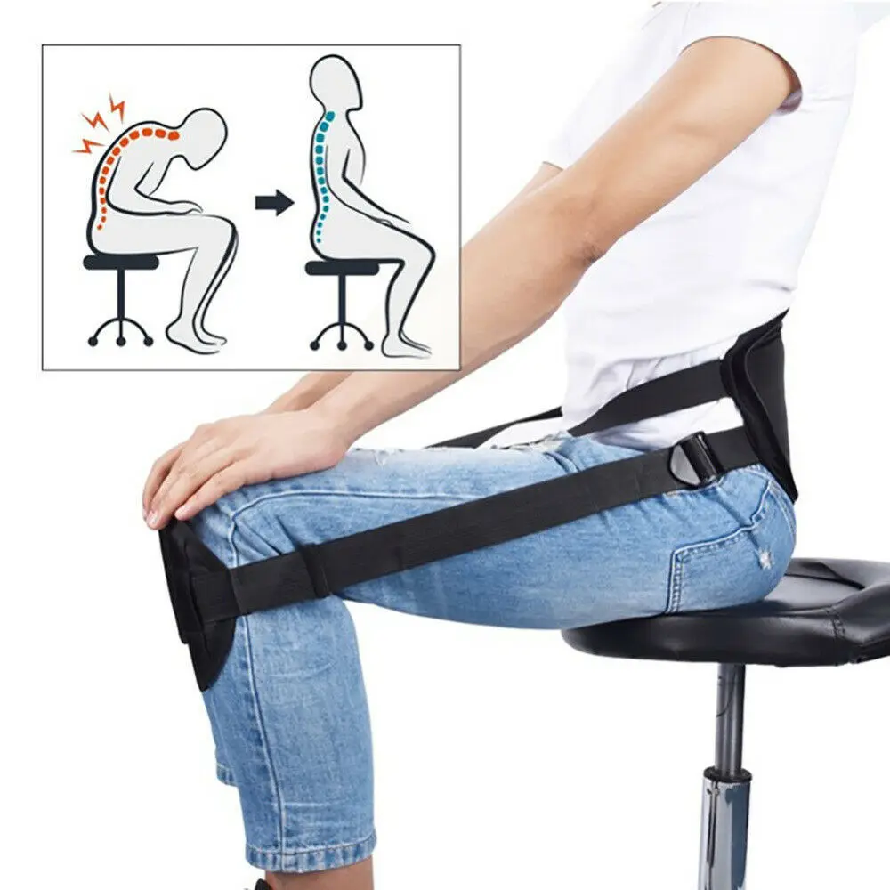 Adjustable Adult Sitting Posture Correction Belt Pad Support Better Spine Braces Lower Back Corrector Improve Hunchback Office