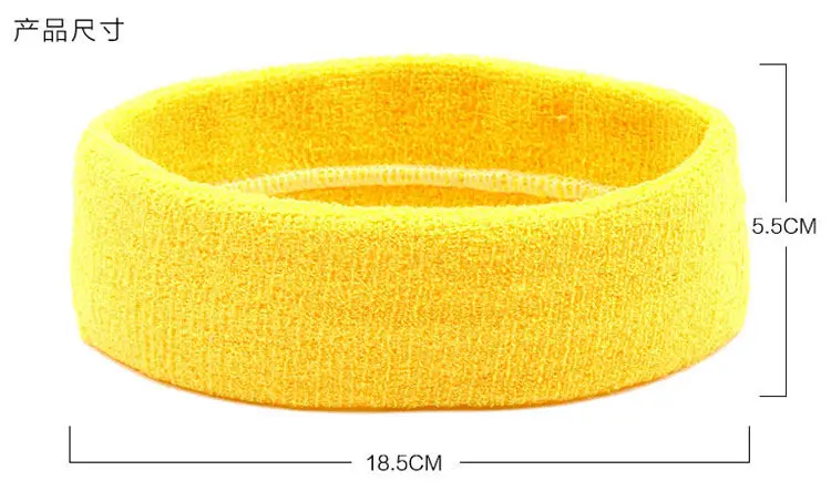 Reine Farbe Sport Stirnband Lauf Kopfbedeckung Schweiß Absorbierende Stirnband Basketball Antitranspirant Gürtel Fitness Schweiß Guide Gürtel – Detail 9