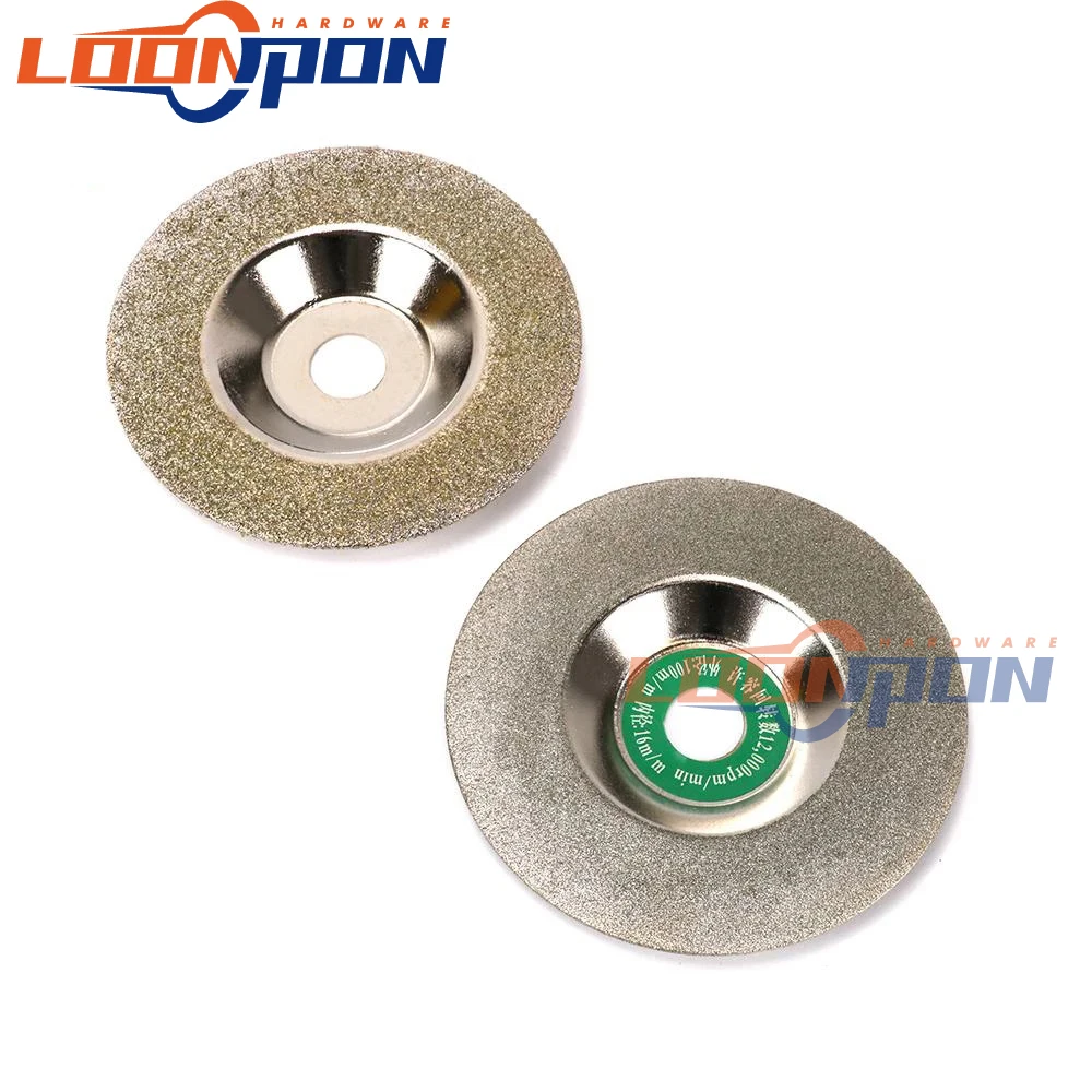 Diamant Schleifen Disc 100mm Schüssel Typ Cut Off Discs Rad Glas Cuttering Sägeblätter Dreh Schleif Werkzeuge 50/150 #2 teile/satz