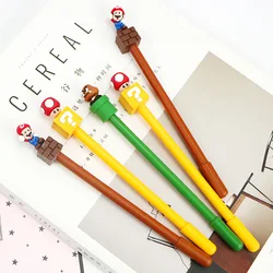 24 pcs Stationery Cute Cartoon Soft Rubber Black Neutral Pen Office Carbon Water Pen