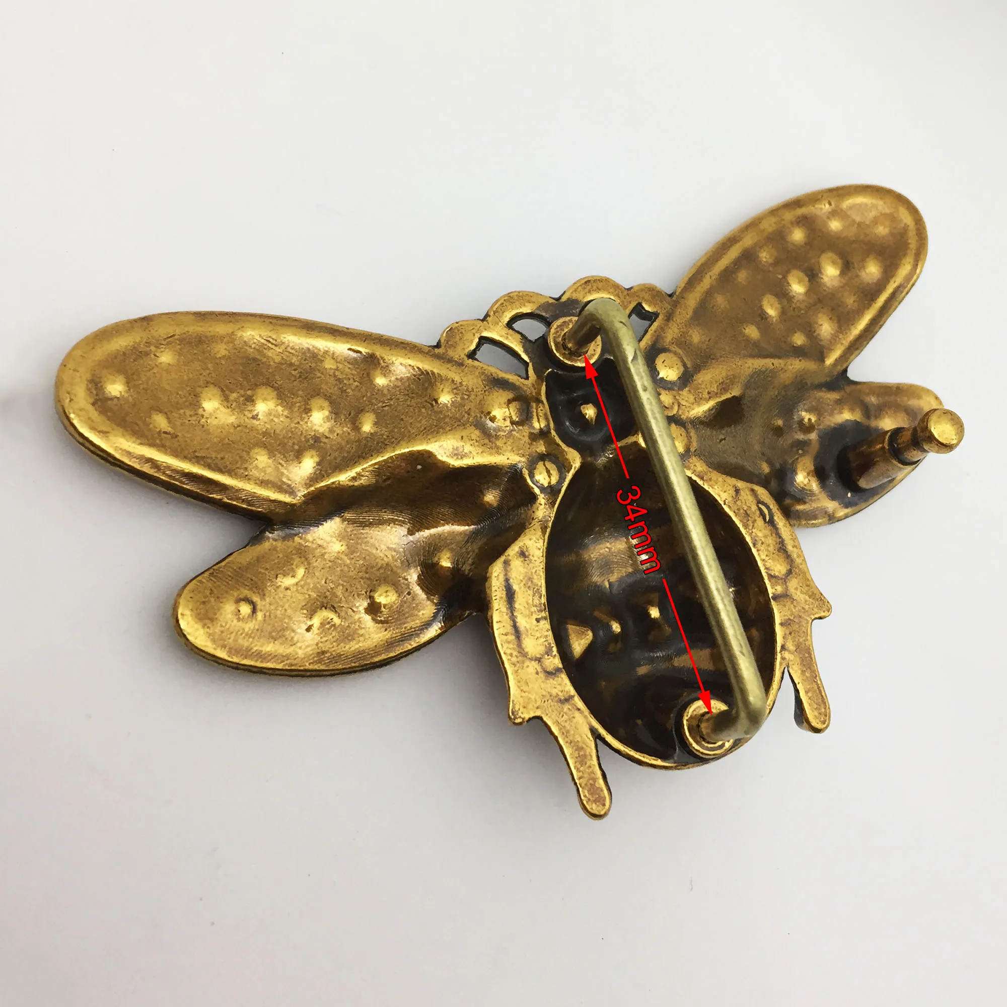 3.5/4cm Bee Belt Buckle for Girl Fashion Diamond Buckle on Belt metal hardware Womens buckles Accessories DIY Leather Pin Buckle