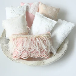 18 Colors Baby Girl Lace Floral Posing Pillow Newborn Photography Accessories Mini Beanbag Props For Photo Basket Filling Studio