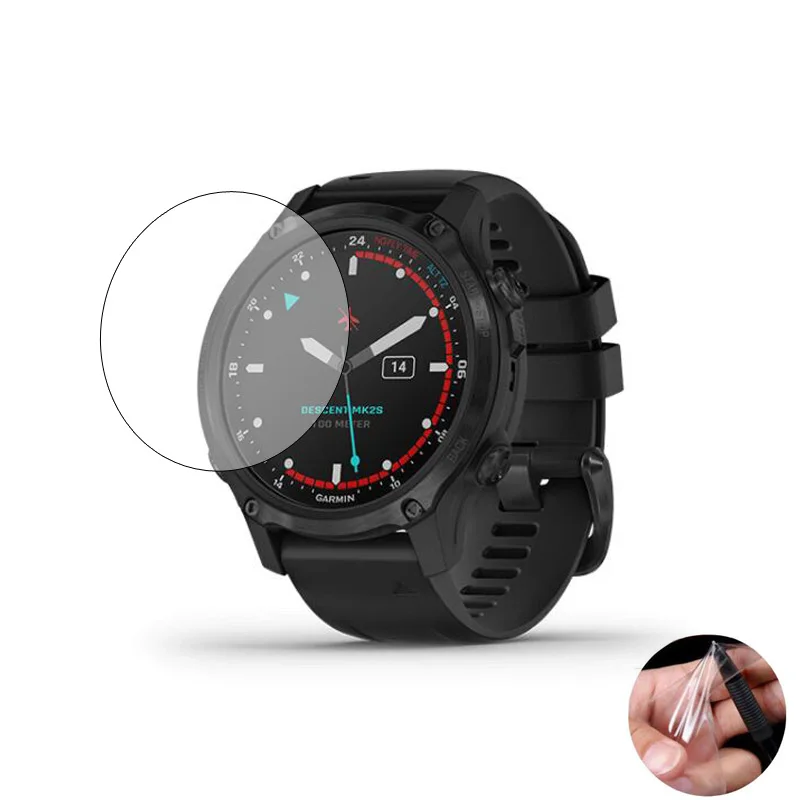Protector de pantalla para reloj inteligente, película protectora transparente de TPU suave, 5 piezas, para Garmin Descent Mk2S Sport