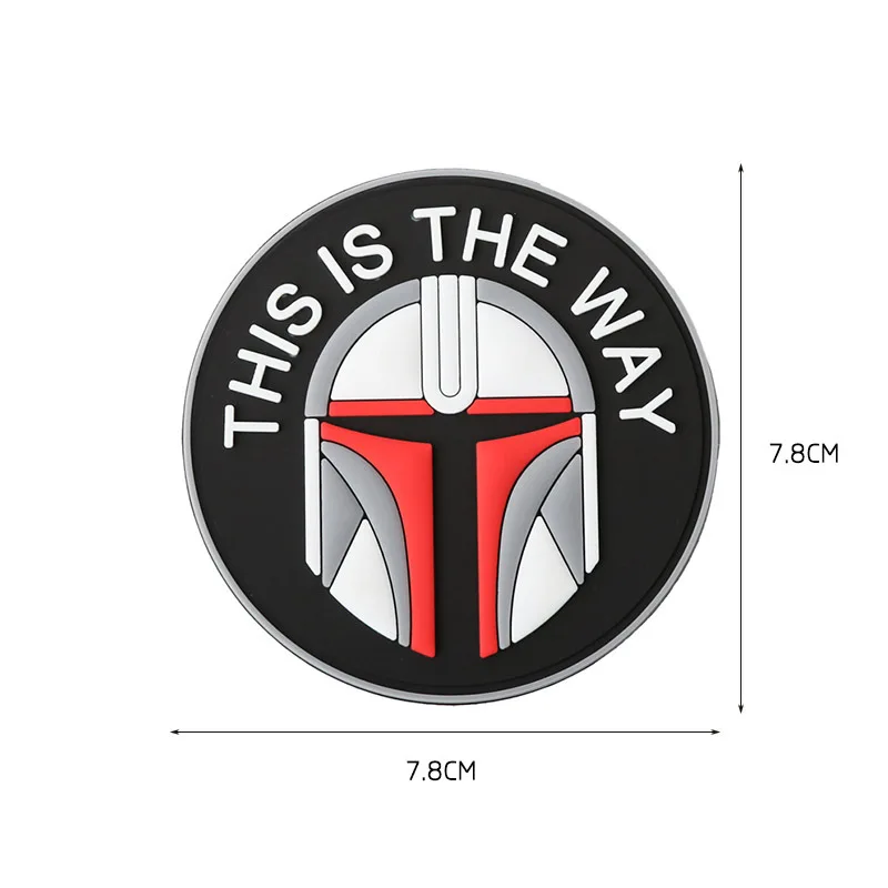 PVC/Embroidery PatchThe Mandalorian This is The Way Patch Funny Badges Military Sparta Sticker Decal Helmet Tactical Decorative