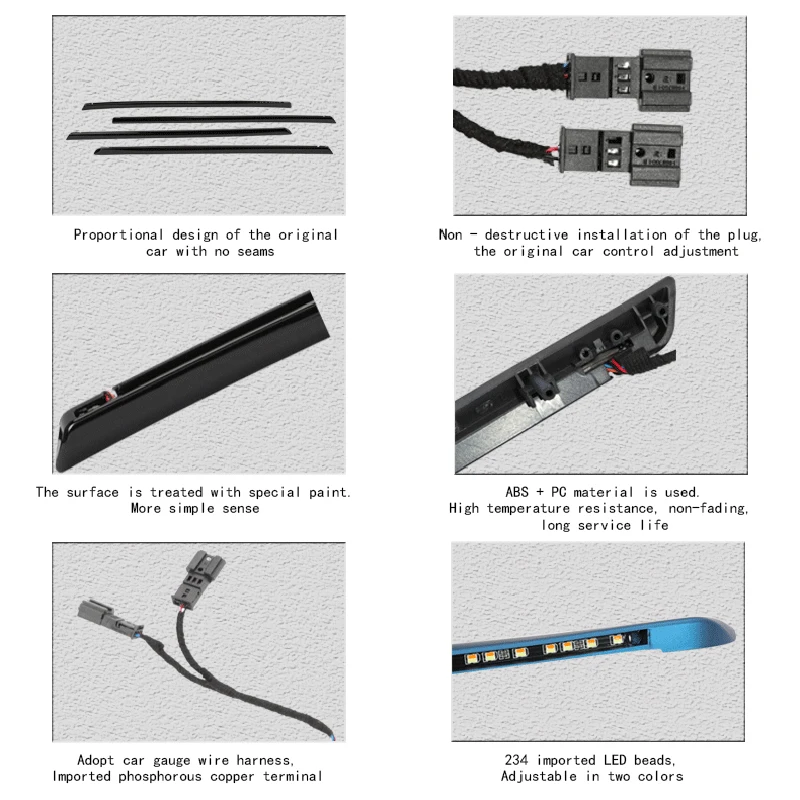 LED Ambient Lights For BMW F30/F31 2012-2018 Interior Door Panel Decorative Trims Lamp Atmosphere Light Lighting Upgrade Kit