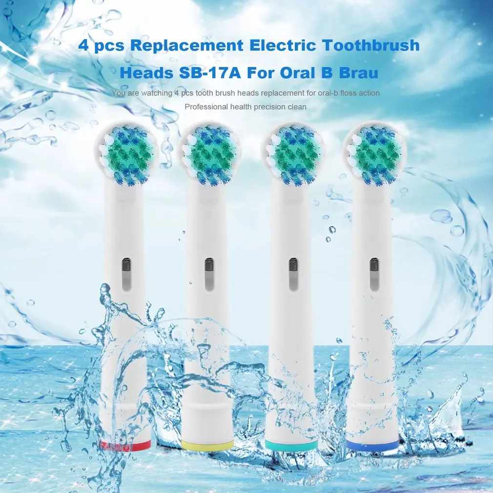 

Precision 4 Pcs/Set Replacement Electric Toothbrush Heads SB-17A For Oral B Brau Tooth Brush Heads Home Use