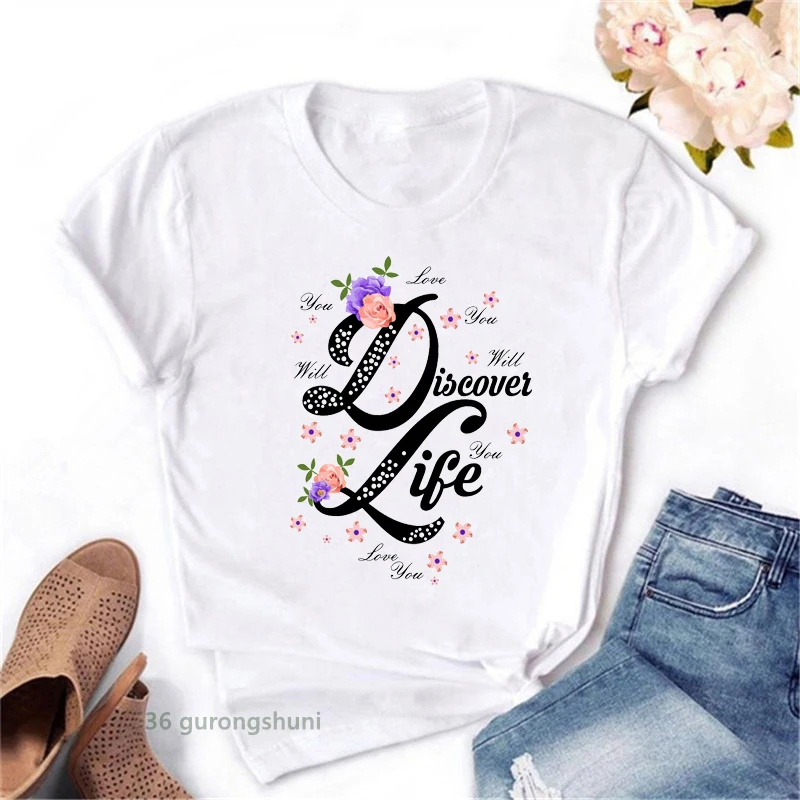 Camiseta Harajuku con estampado de letras para mujer, remera divertida, Tops de verano para mujer, ropa para mujer, regalo para amigo