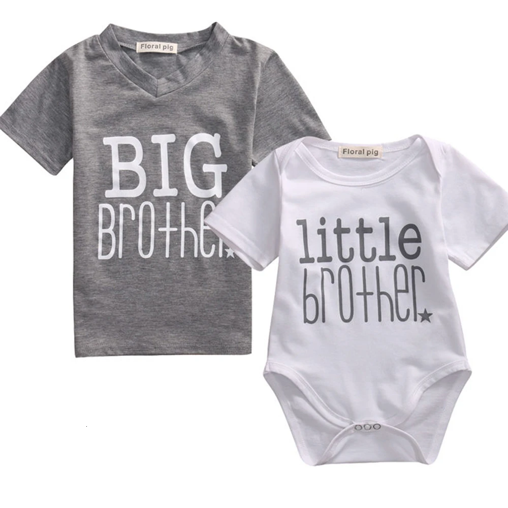 

Newborn Big Brothers T-shirt / Little Brother Boy Romper Brothers Matching Tops Outfits Kids Clothes Family Matching Letter Top