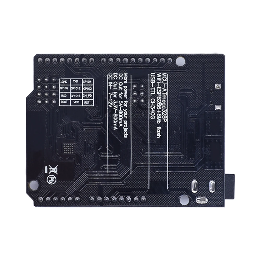 WAVGAT UNO R3 + WiFi ATmega328P + ESP8266 (32Mb 메모리), USB-TTL CH340G, Arduino Uno NodeMCU WeMos ESP8266, 1 대 신상