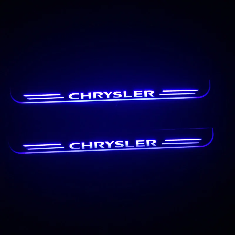 Car Footstep Pedal Lights For Chrysler 300 300C SRT8 SRT 2005 -2018  Door Sill Pathway Lamp led thresholds scuff plates