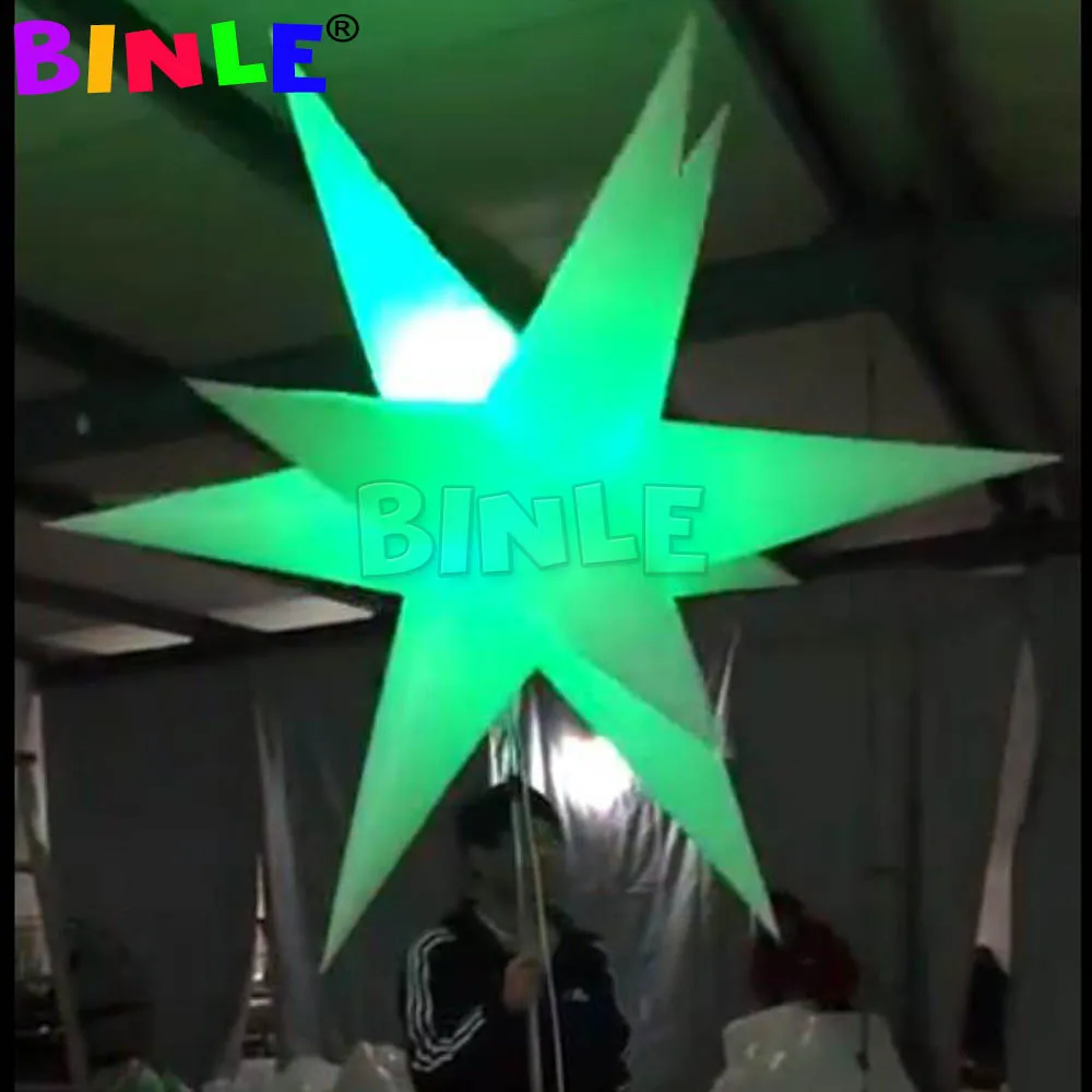 Grande 4.5x2m tiro estrela inflável com iluminação led polaris north polos traje balão para a decoração do desfile