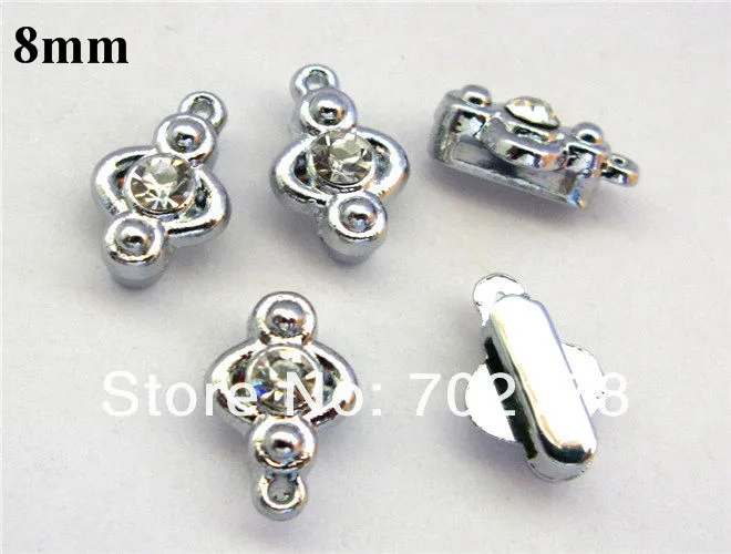 10Pcs/Lot 8mm 10mm Connector Charms Slide Charms For Bracelet Making Necklace Pendant Charms Accessories Fit Wristband Necklace