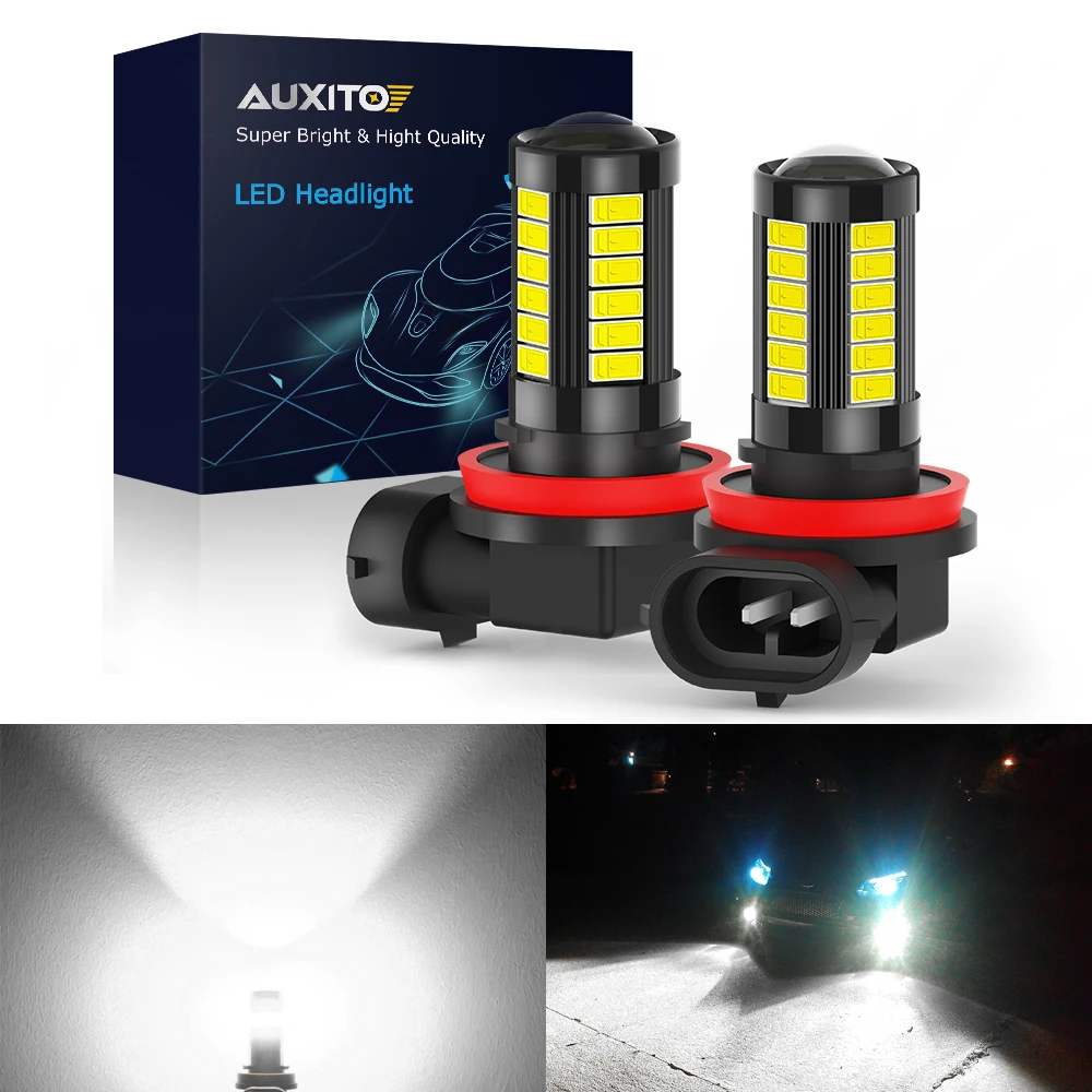 AUXITO 2Pcs 9005 HB3 9006 HB4 H11 H9 H8 Fog Lights Bulb for Nissan Qashqai Altima Juke Leaf Tiida X Trail t31 t32 Led Auto Lamp