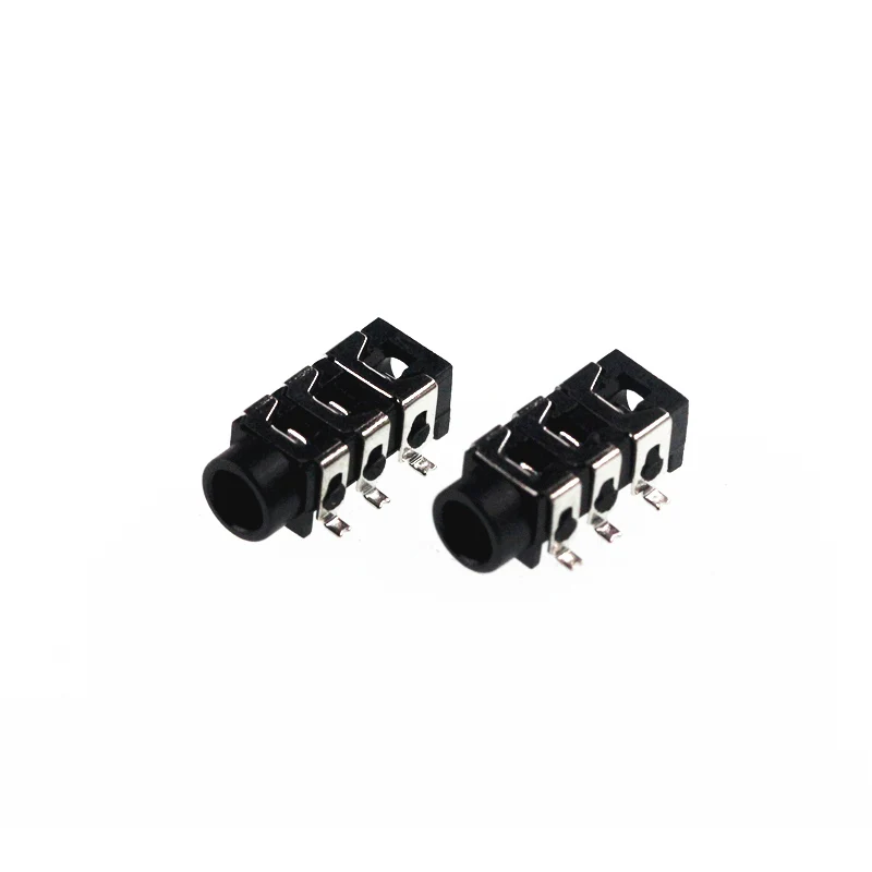 20 шт./партия, стереоразъём для наушников PJ-313D PJ313 SMD 6Pin SMT 3.5mm Female Audio Connector Stereo Black and Green Headphone Jack