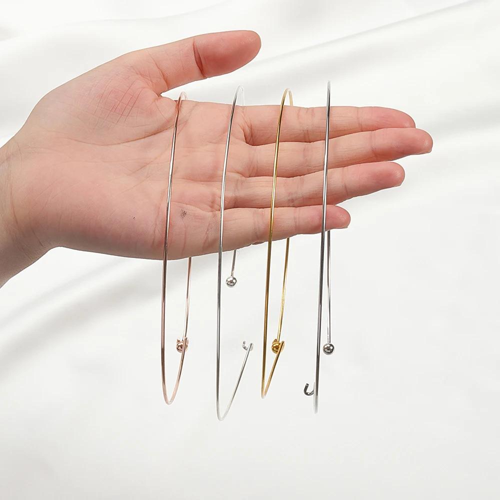 1 szt. 130mm metalowy drut miedziany Menmory kołnierz Hoop dla majsterkowiczów Choker obojczyk tworzenia biżuterii prosty kołnierz naszyjniki ustalenia dostaw