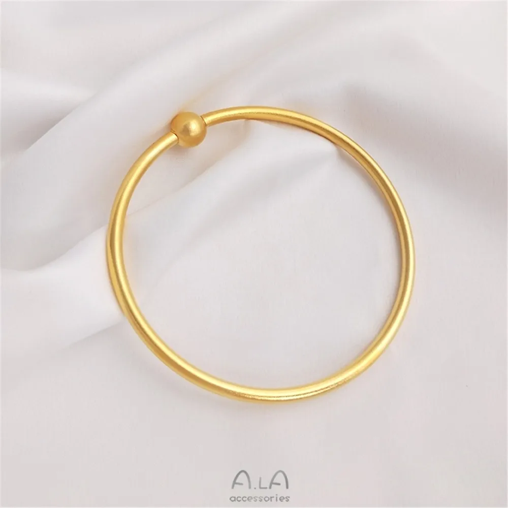 Vietnam strong color gold with open screw universal bracelet DIY string big hole transfer bead pendant ancient method bracelet