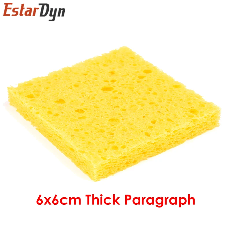 High quality 10Pcs 6CM*6CM High Temperature Resistant Sponge Electric Iron Tip Cleaning Sponge Rectangular 6CM*6CM