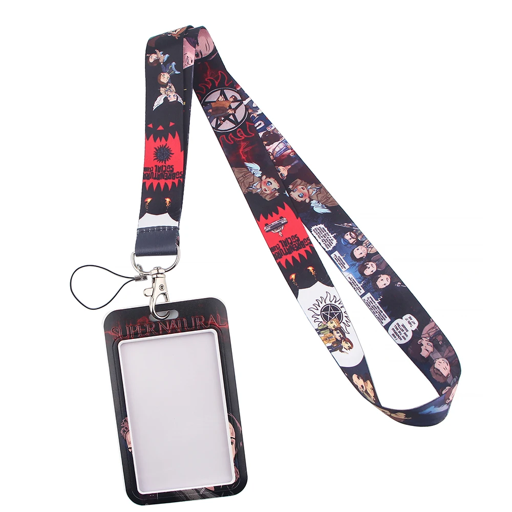 JF304 Supernatural Key Lanyard Car Keychain ID Card Passport Gym Cell Phone Badge Key Ring Holder Jewelry Fans Gifts