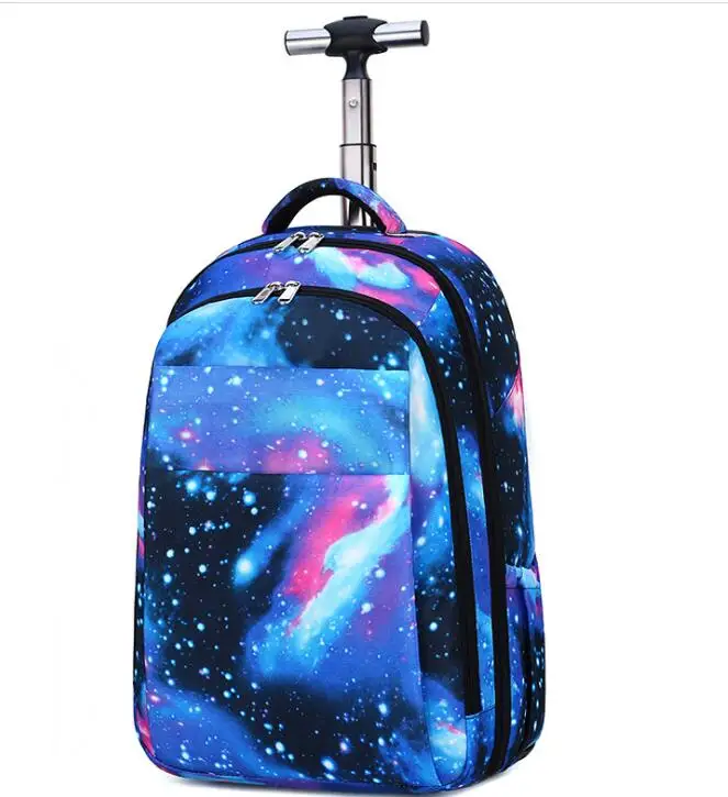 18 inch School trolley bag Rolling backpack Wheeled backpack kids School backpack On wheels Trolley luggage  bags for teenagers