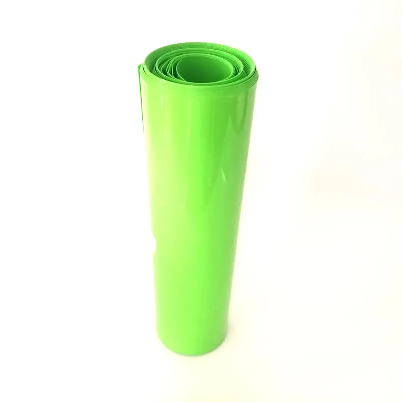 1KG Frucht Grün PVC Schrumpf Schlauch 300mm Abgeflacht Breite 18650 Lithium-Batterie Hülse Schläuche Li-Ion Schrumpf film Abdeckung