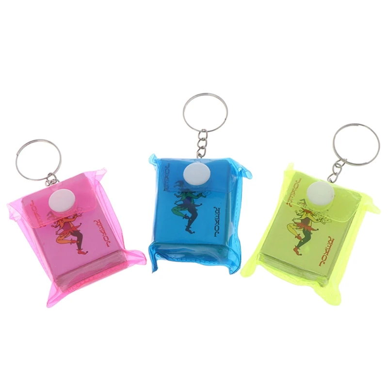 

1 шт. портативный игральные мини-карты покерный брелок маленькая настольная игра брелок 4 × 3 см