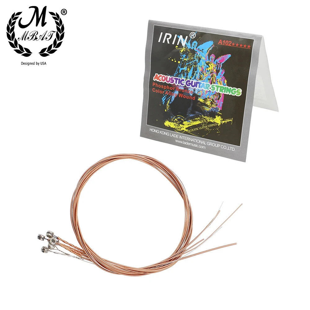 

M MBAT Guitar Strings Set Phosphor Bronze Alloy Stainless Steel Wire Strings Acoustic Folk Guitar Musical Instrument Accessories