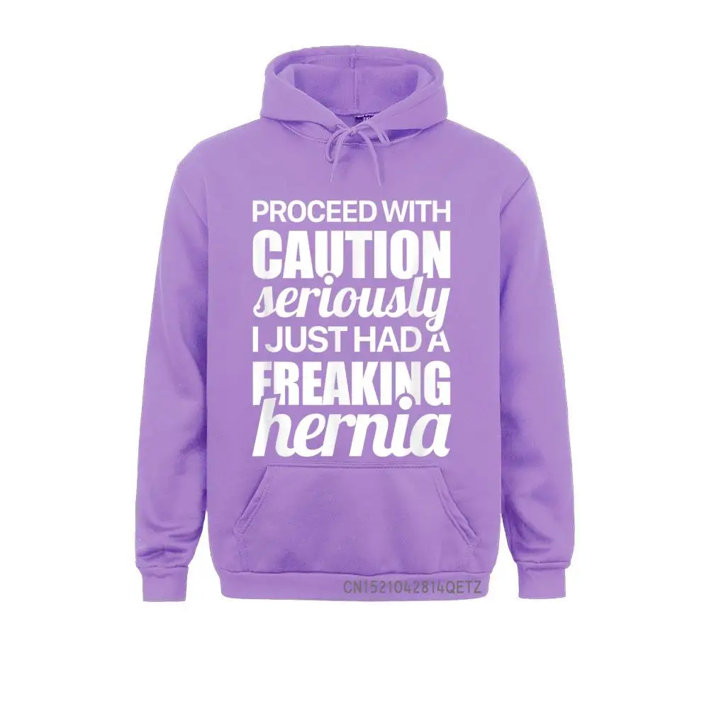 Caution Funny Hernia Surgery Present Hernia Chic Prevalent Comfortable Sweatshirts Long Sleeve Hoodies For Men Sportswears