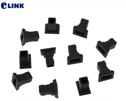 SC dust cap for SC adapter fiber optic black simplex duplex SM MM plasitic ftth connector dust caps factory supply ELINK 2000pcs