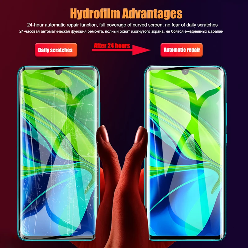 3 sztuk hydrożel Film dla Xiaomi Mi 5X A1 6 8 9 SE 12s Ultra 10 12 Pro 11 Lite Mix 2 4 Max 3 Screen Protector pełna pokrywa bez szkła