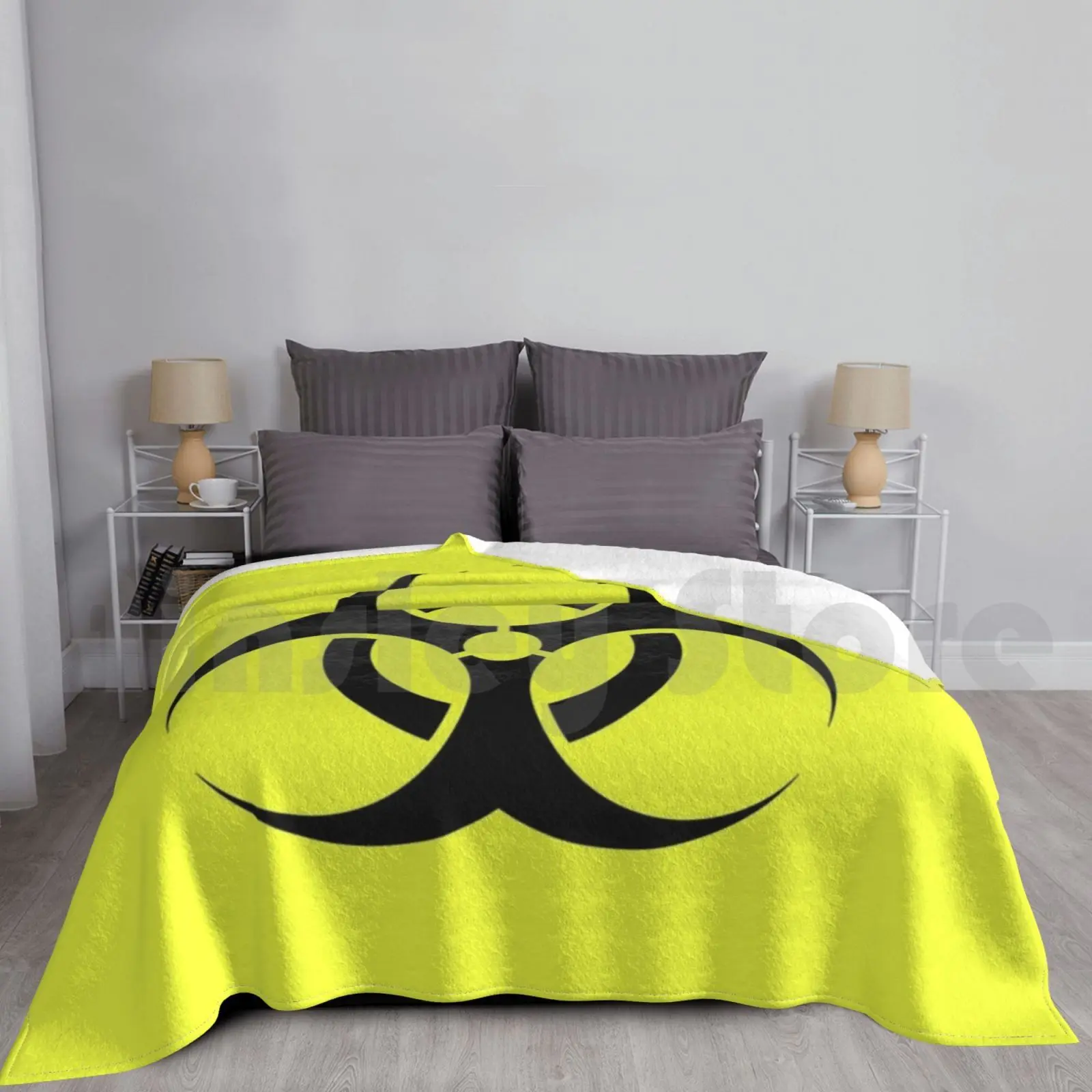 Biohazard Blanket For Sofa Bed Travel Biohazard Danger Disease Warning