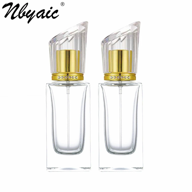 

Nbyaic 50pcs Perfume sub-bottling 50ml rectangular square bottle perfume replacement empty bottle glass bottle spray bottle