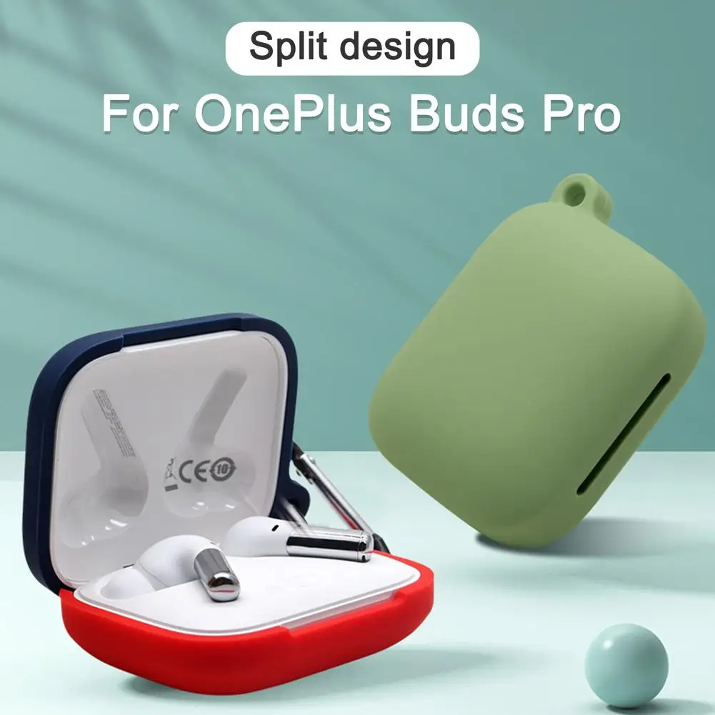 กรณีซิลิโคนสำหรับ OnePlus ชุดหูฟังป้องกันผิวสำหรับ OnePlus Buds Pro หูฟัง Anti-Lost บลูทูธที่รองรับ