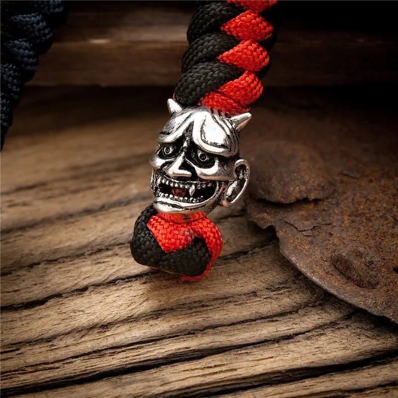 Vikings KeyChain For Car Hand Woven Survival Paracord Rope Ward off evil Key Rings For Men Gift Detachable Metal Punk Key Chains