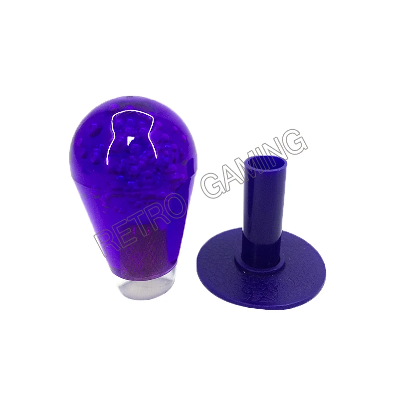 2 set arcade game machine joystick parts joystick sleeve & dust gasket & stick rocker oval bat top purple for sale