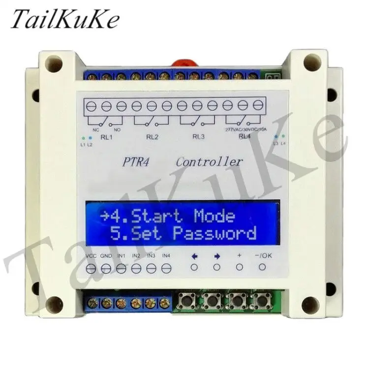 

Programmable Time Relay 99 Step Multi Channel Timing Trigger Solenoid Valve Linkage Control PTR4