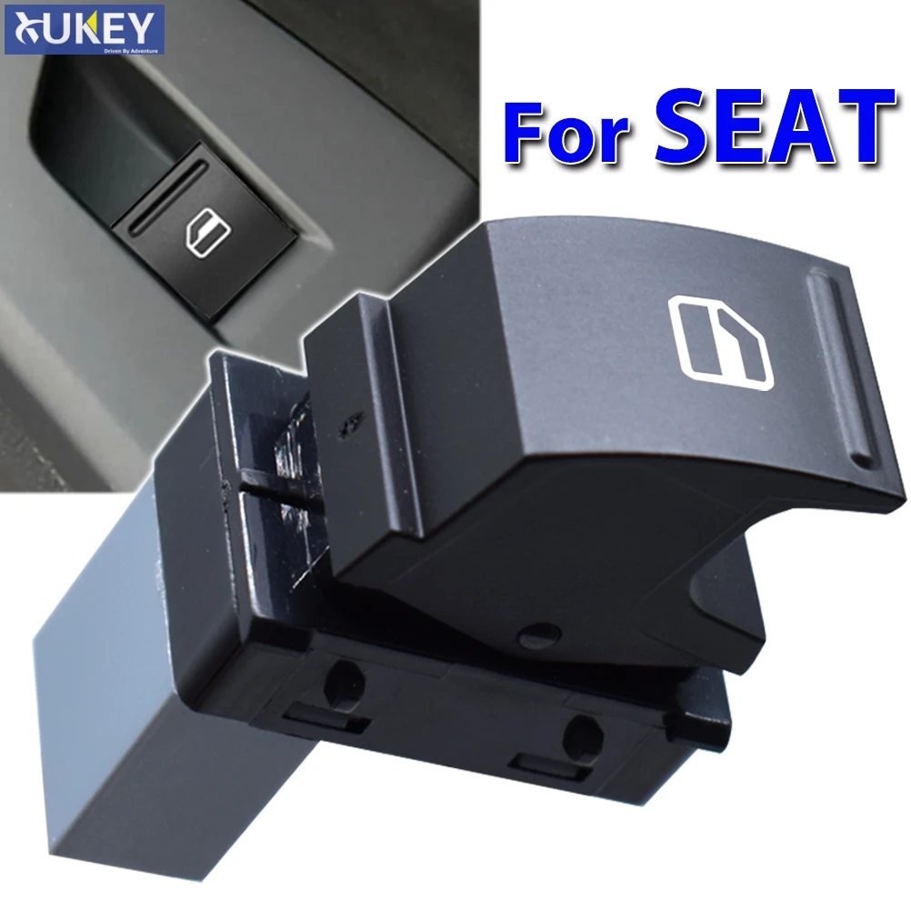 Power Einzigen Fenster Heber Schalter Seite Elektrische Steuerung-Taste Knob Für Seat Leon Ibiza Alhambra Altea Toledo OE # 7L6959855B