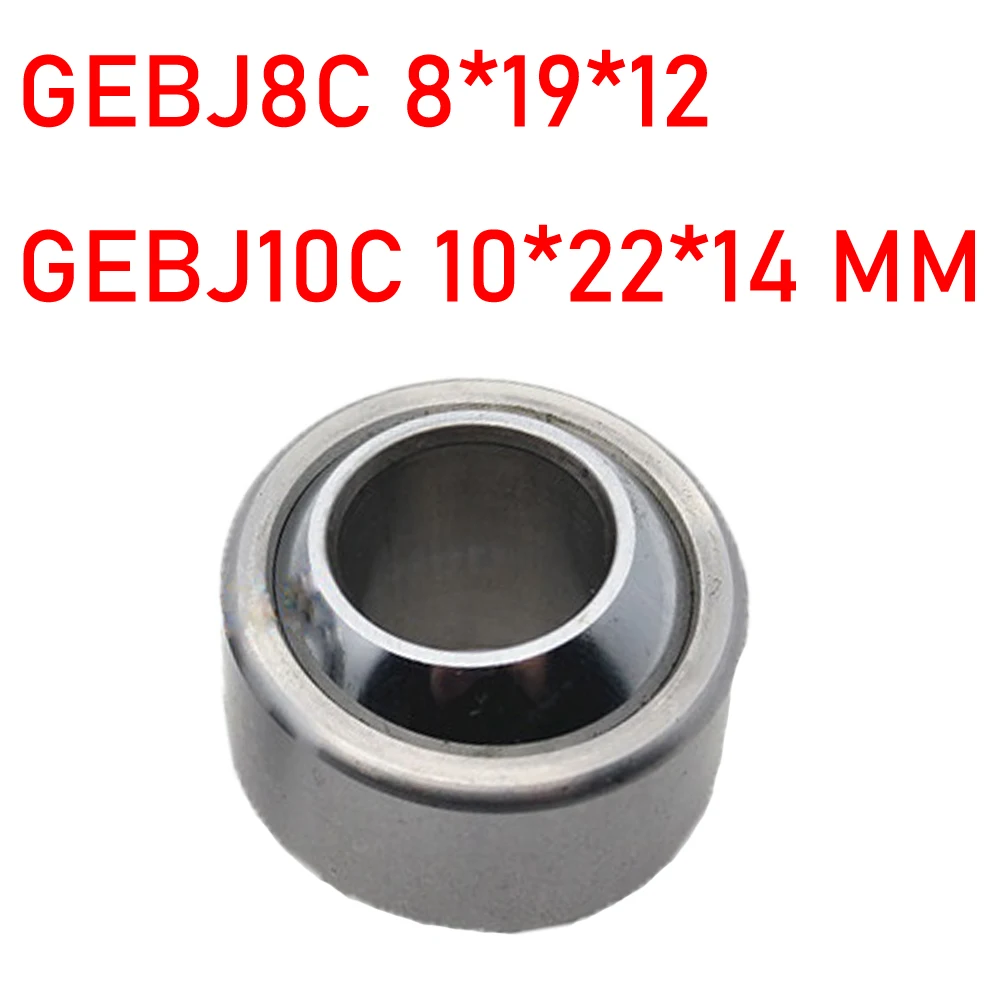 1PC Radial Spherical Plain Bearing Maintenance-free Ball Head Joint GEBJ8C GEBJ10C 8*19*12 10*22*14 MM