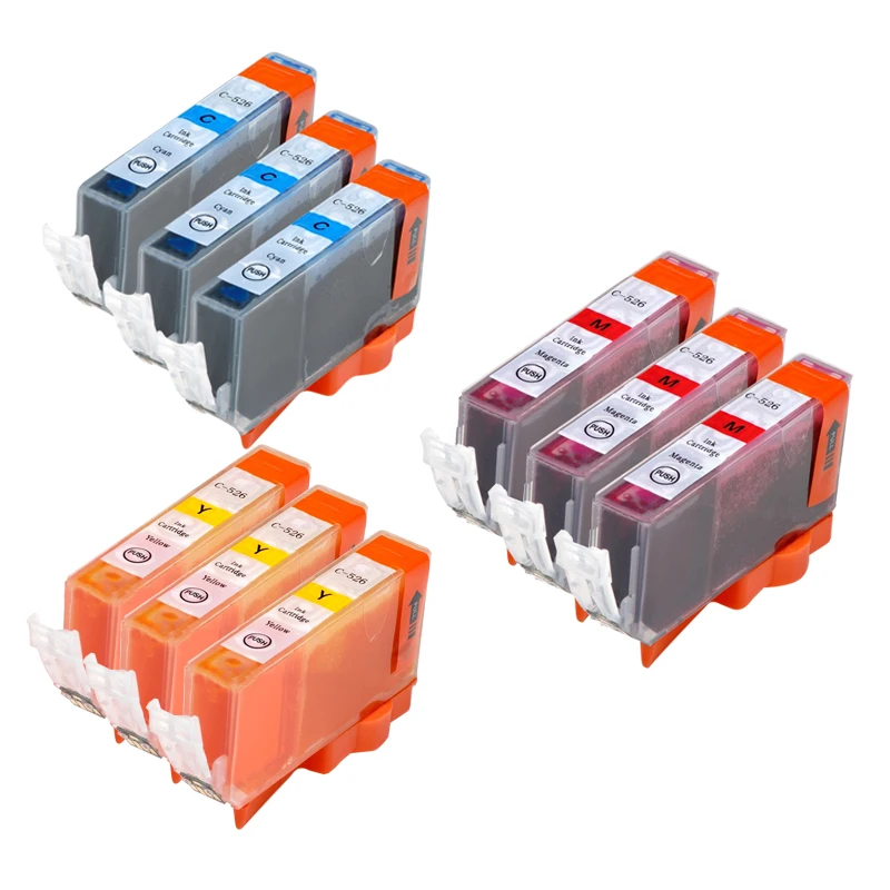 

9pcs PGI 525 CLI 526 ink cartridge For canon PIXMA IP4850 IP4950 IX6550 MG5150 MG5250 MG5350 MX715 MX885 MX895 printer