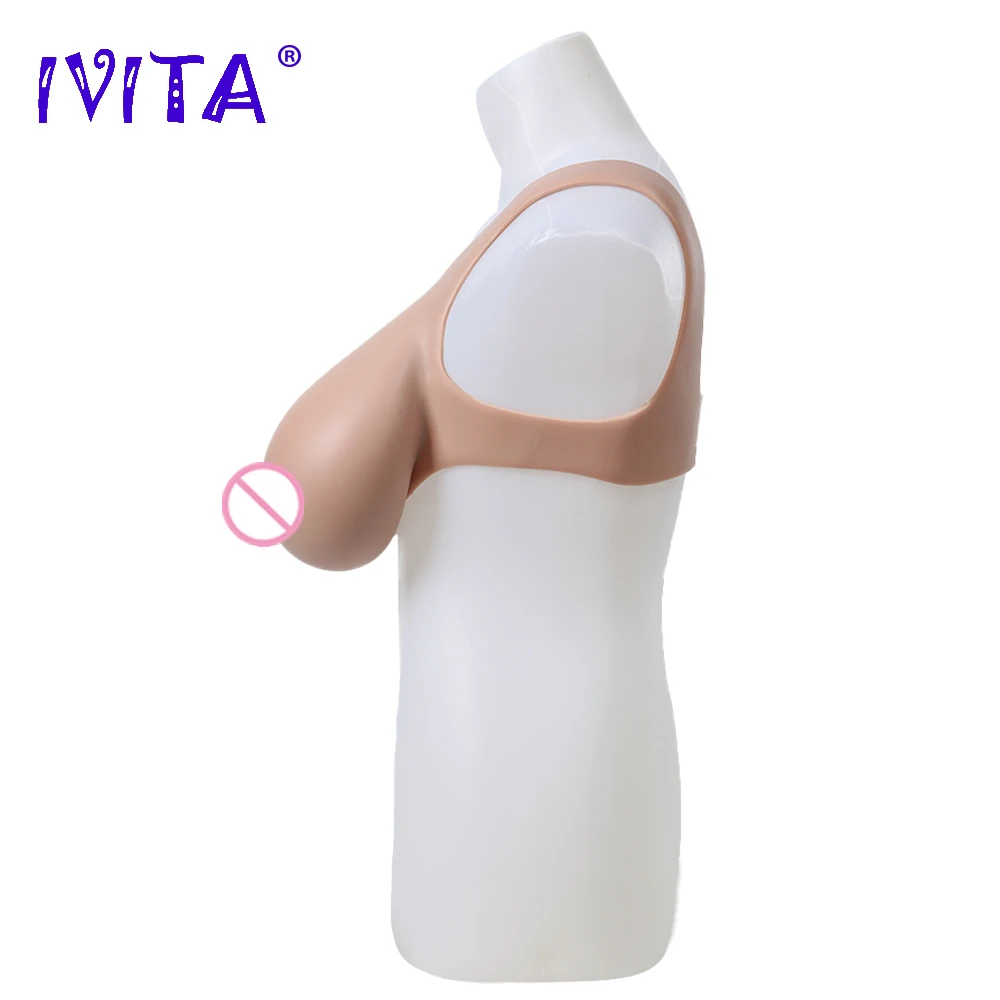 IVITA 100% Artificial Realistic Silicone Breasts Fake Boobs Crossdressing for Crossdresser Shemale Transgender Cosplay Costum