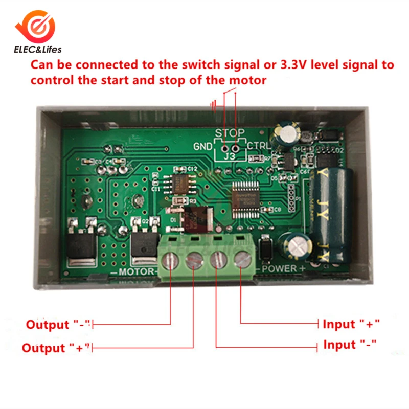 DC 9-60V 12A 500W PWM DC Motor Speed Controller Fan Speed Control Switch Digital Adjustable frequency duty cycle 12v 24v 48v