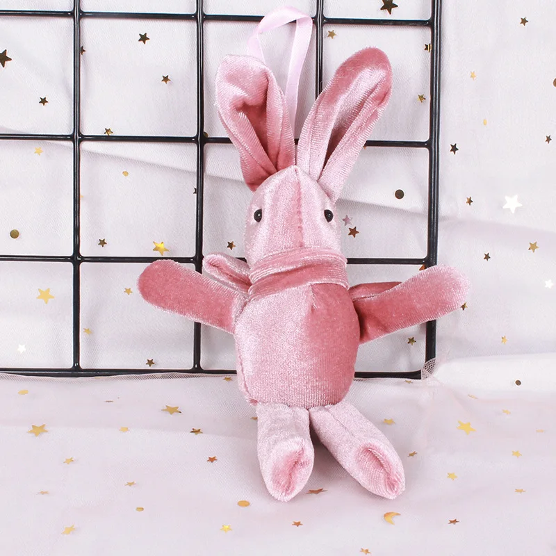 Velvet Wishing Rabbit Keychain Animal Doll Cartoon Unicorn Plush Toy For Children Baby Birthday Gift